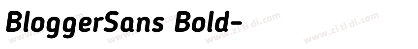 BloggerSans Bold字体转换